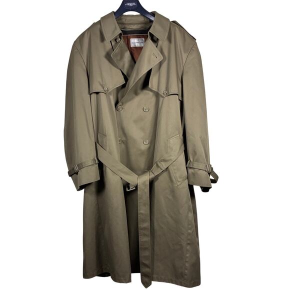 Vintage Alexander Lloyd Trench Coat Men Size 54 REG 3XL Classic Quiet Luxury - Picture 1 of 10